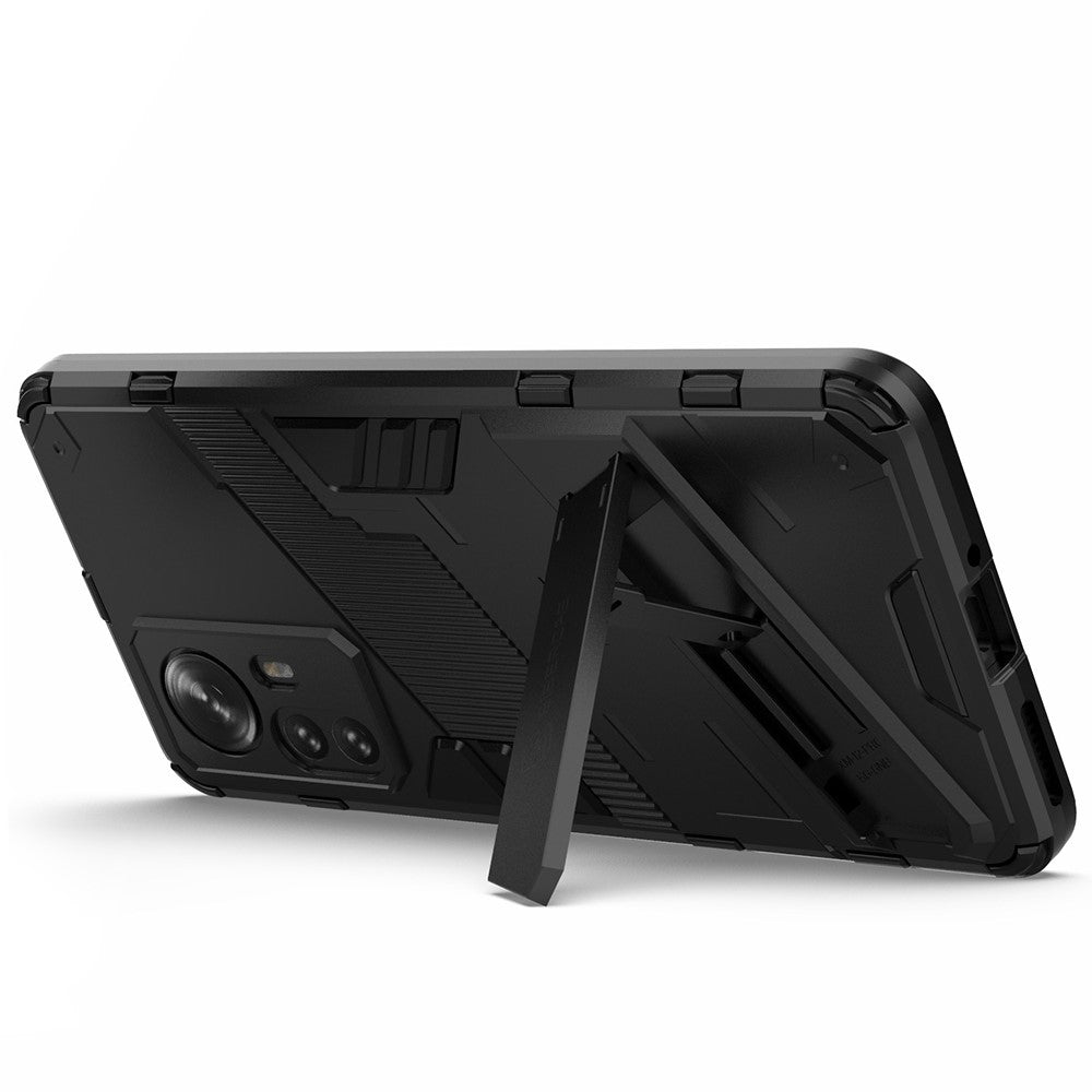 For Xiaomi 12 Pro 5G / 12S Pro 5G  / 12 Pro (Dimensity) 5G Dual Layer Hard PC + Soft TPU Shockproof Protective Phone Case with Kickstand