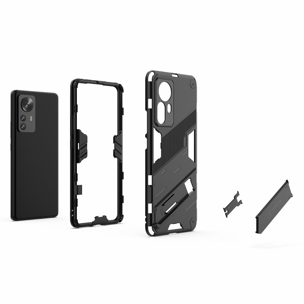 For Xiaomi 12 Pro 5G / 12S Pro 5G  / 12 Pro (Dimensity) 5G Dual Layer Hard PC + Soft TPU Shockproof Protective Phone Case with Kickstand