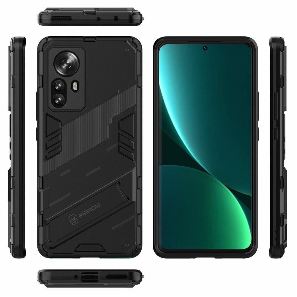 For Xiaomi 12 Pro 5G / 12S Pro 5G  / 12 Pro (Dimensity) 5G Dual Layer Hard PC + Soft TPU Shockproof Protective Phone Case with Kickstand