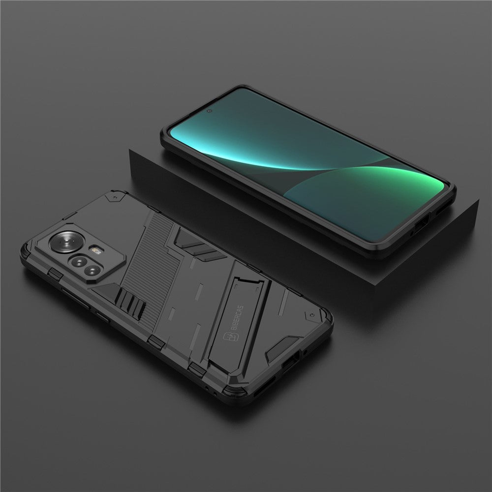 For Xiaomi 12 Pro 5G / 12S Pro 5G  / 12 Pro (Dimensity) 5G Dual Layer Hard PC + Soft TPU Shockproof Protective Phone Case with Kickstand