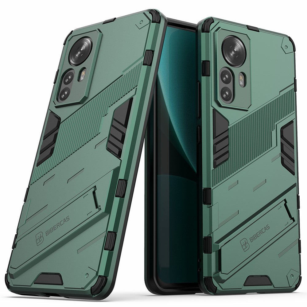 For Xiaomi 12 Pro 5G / 12S Pro 5G  / 12 Pro (Dimensity) 5G Dual Layer Hard PC + Soft TPU Shockproof Protective Phone Case with Kickstand