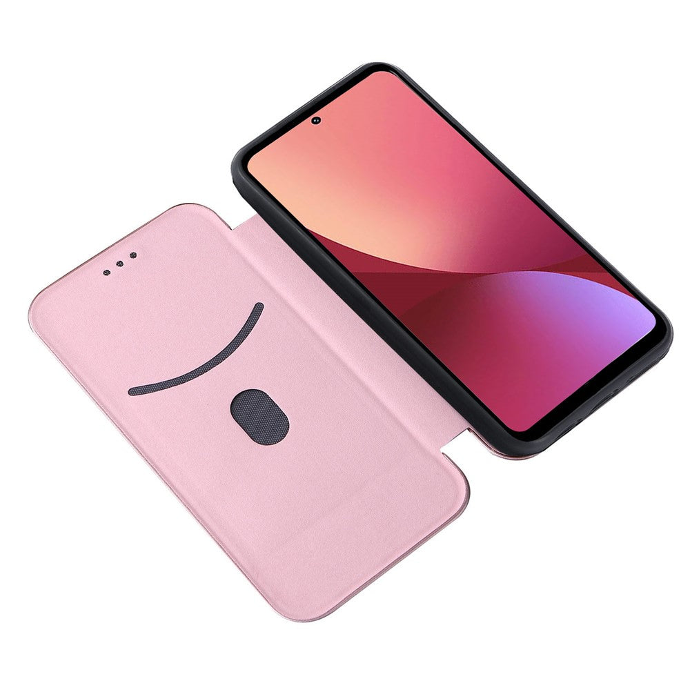 For Xiaomi 12 Pro 5G / 12S Pro 5G /12 Pro (Dimensity) 5G PU Leather Cover Card Slot Carbon Fiber Texture Folio Flip Stand Phone Case