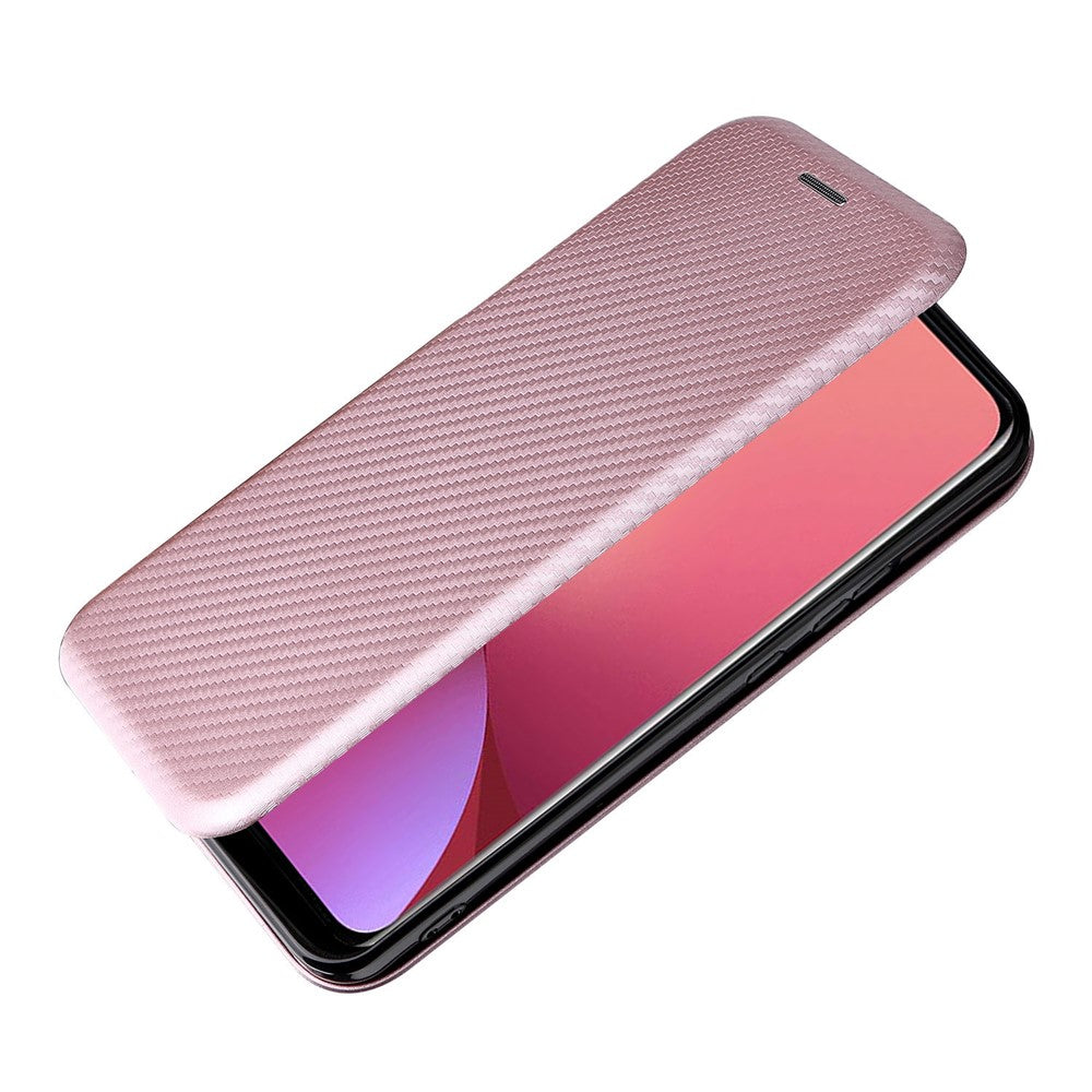 For Xiaomi 12 Pro 5G / 12S Pro 5G /12 Pro (Dimensity) 5G PU Leather Cover Card Slot Carbon Fiber Texture Folio Flip Stand Phone Case