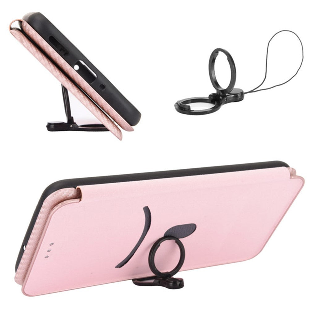 For Xiaomi 12 Pro 5G / 12S Pro 5G /12 Pro (Dimensity) 5G PU Leather Cover Card Slot Carbon Fiber Texture Folio Flip Stand Phone Case