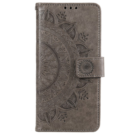 For Xiaomi 12 5G/12X 5G/12S 5G Imprinted Mandala Flower Flip Phone Cover PU Leather Wallet Stand Shockproof Protective Case with Strap