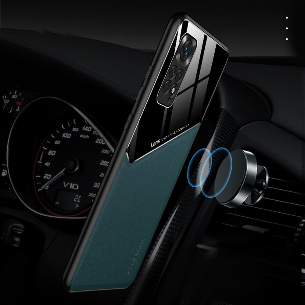 For Xiaomi Redmi Note 11 4G (Qualcomm)/Note 11S 4G Phone Case Shockproof Cover Anti-Fall TPU Frame Phone Protector with Magnetic Metal Sheet/Precise Cut-Out
