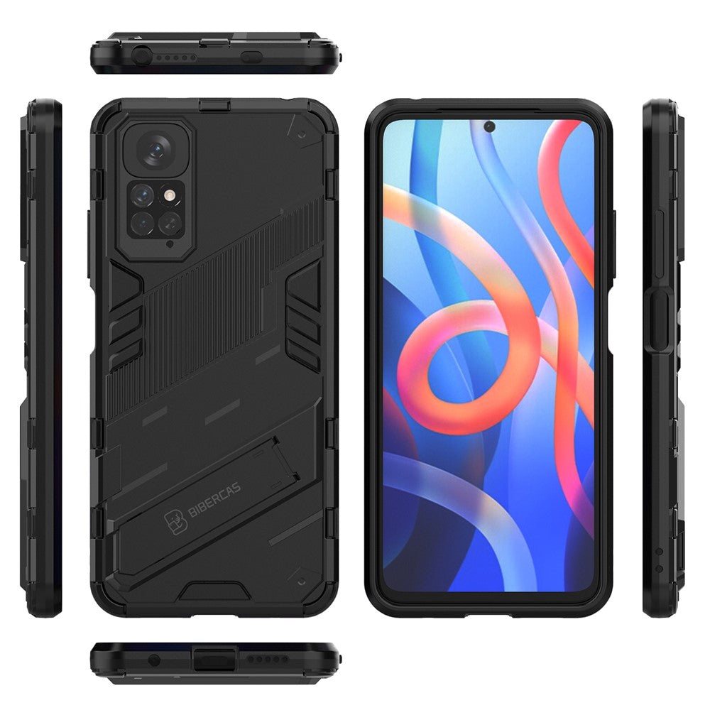 For Xiaomi Redmi Note 11 4G (Qualcomm) / Redmi Note 11S 4G PC + TPU Hybrid Phone Case Cover with Foldable Kickstand Design