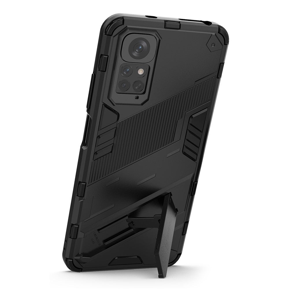For Xiaomi Redmi Note 11 4G (Qualcomm) / Redmi Note 11S 4G PC + TPU Hybrid Phone Case Cover with Foldable Kickstand Design