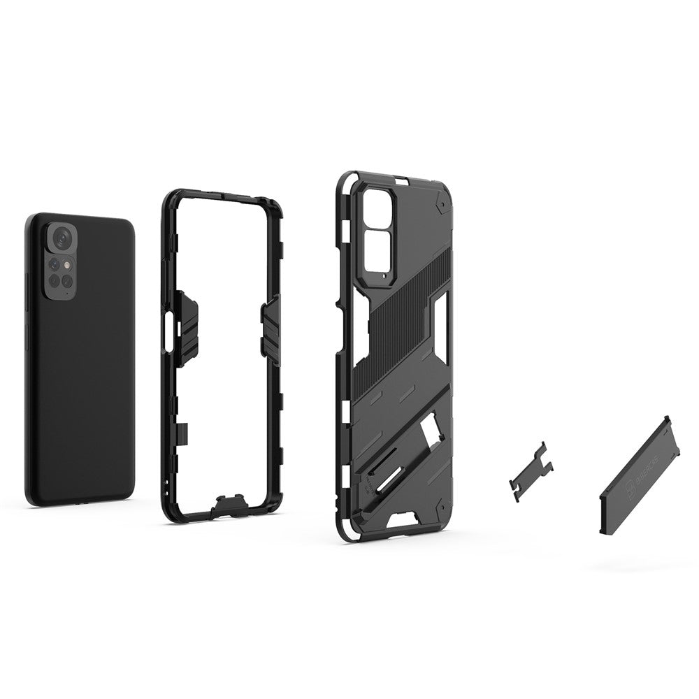 For Xiaomi Redmi Note 11 4G (Qualcomm) / Redmi Note 11S 4G PC + TPU Hybrid Phone Case Cover with Foldable Kickstand Design