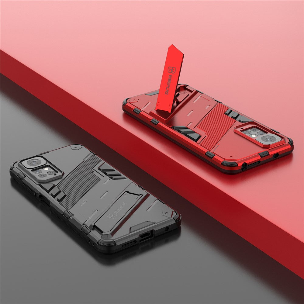 For Xiaomi Redmi Note 11 4G (Qualcomm) / Redmi Note 11S 4G PC + TPU Hybrid Phone Case Cover with Foldable Kickstand Design