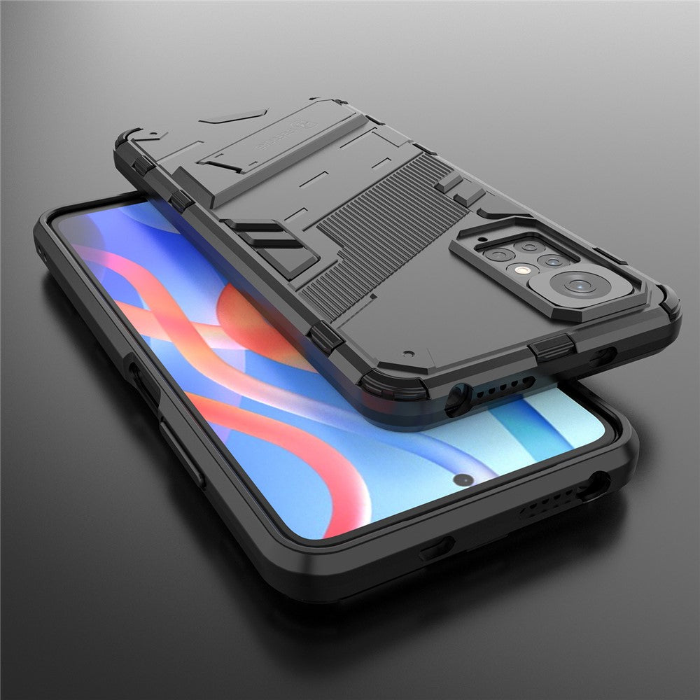 For Xiaomi Redmi Note 11 4G (Qualcomm) / Redmi Note 11S 4G PC + TPU Hybrid Phone Case Cover with Foldable Kickstand Design