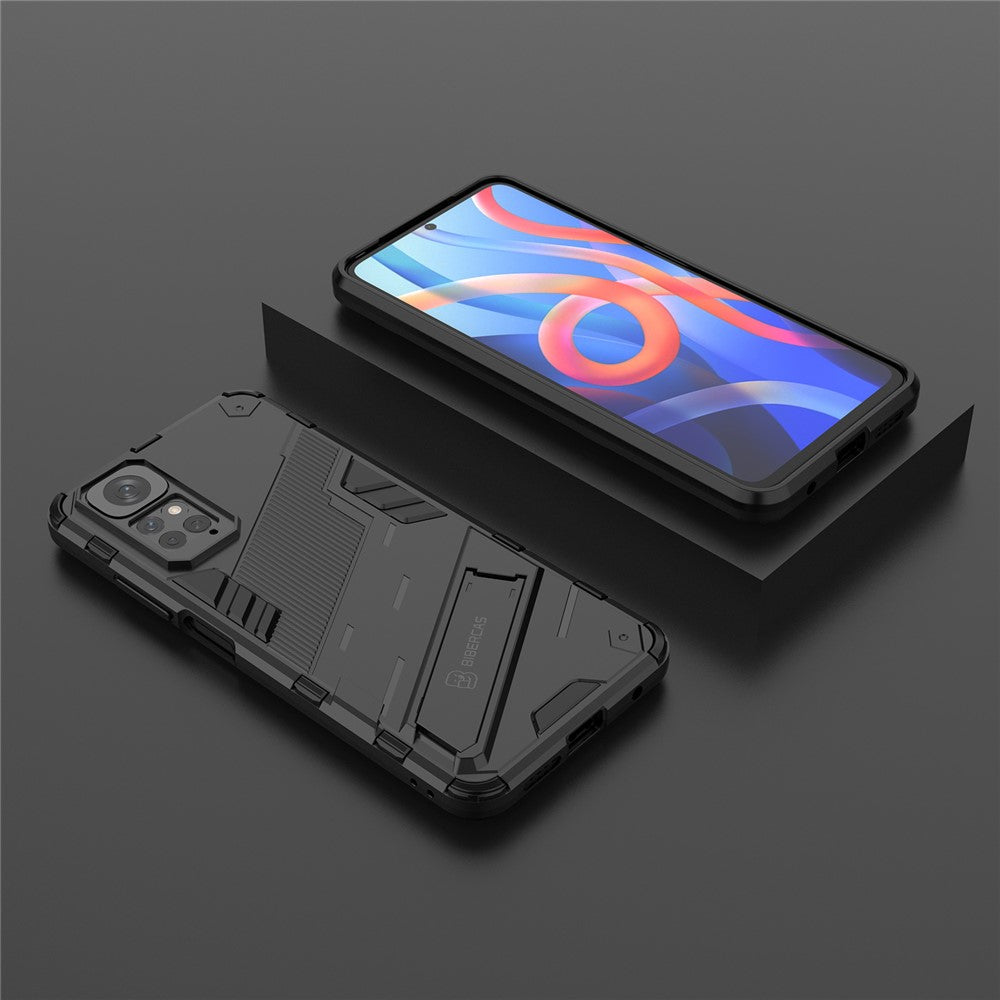 For Xiaomi Redmi Note 11 4G (Qualcomm) / Redmi Note 11S 4G PC + TPU Hybrid Phone Case Cover with Foldable Kickstand Design