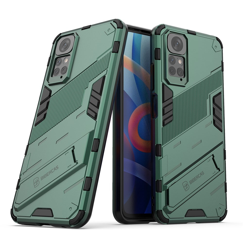 For Xiaomi Redmi Note 11 4G (Qualcomm) / Redmi Note 11S 4G PC + TPU Hybrid Phone Case Cover with Foldable Kickstand Design