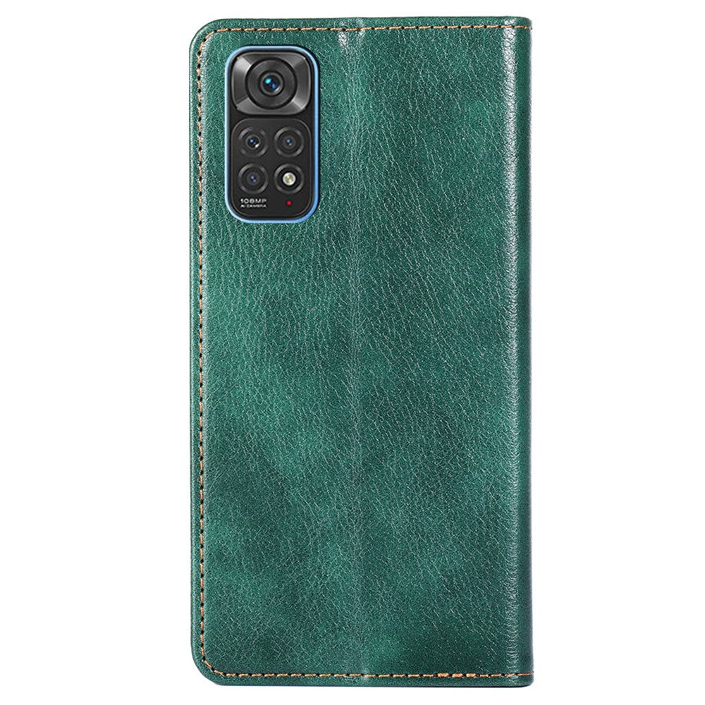 For Xiaomi Redmi Note 11 4G (Qualcomm) / Redmi Note 11S 4G PU Leather Wallet Case Stand Function Magnetic Auto-absorbed Shockproof Flip Folio Book Cover
