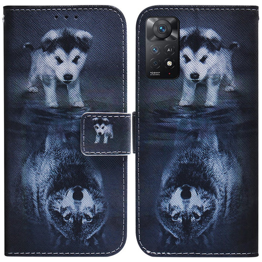 For Xiaomi Redmi Note 12 Pro 4G / 11 Pro 4G (MediaTek) / Note 11 Pro 5G (Qualcomm) Magnetic Closure Pattern Printing PU Leather Folio Flip Case Wallet Stand Function Phone Cover