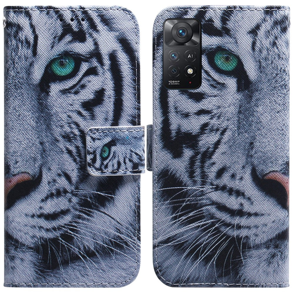 For Xiaomi Redmi Note 12 Pro 4G / 11 Pro 4G (MediaTek) / Note 11 Pro 5G (Qualcomm) Magnetic Closure Pattern Printing PU Leather Folio Flip Case Wallet Stand Function Phone Cover