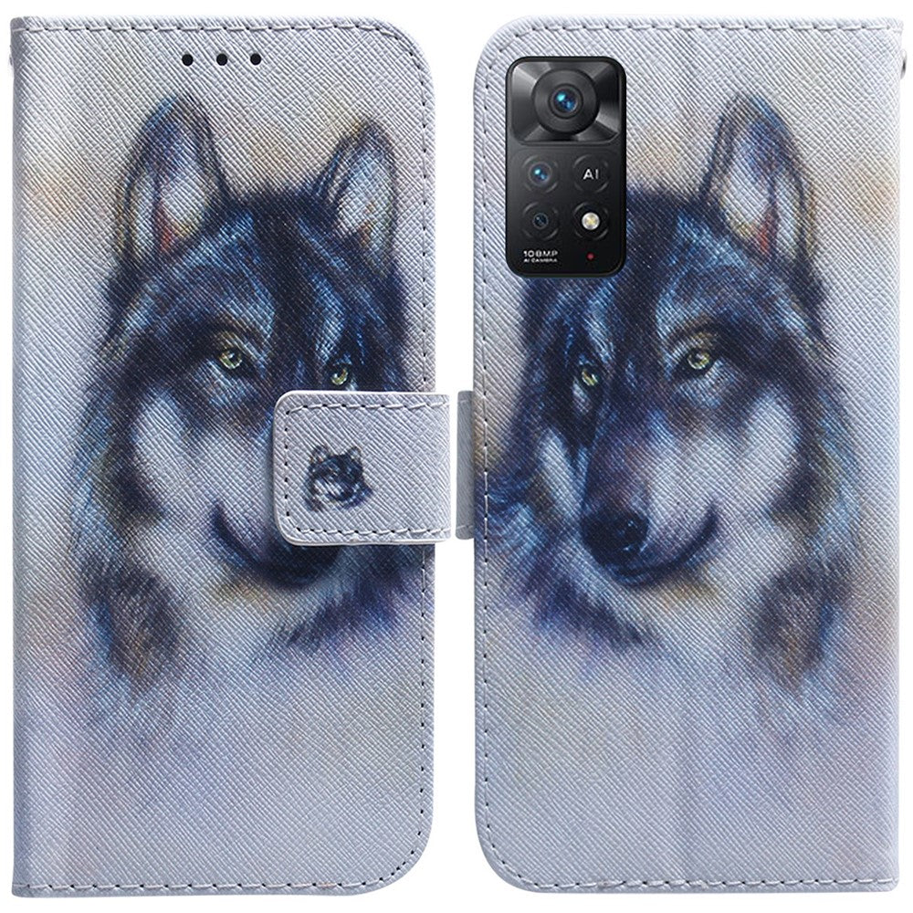 For Xiaomi Redmi Note 12 Pro 4G / 11 Pro 4G (MediaTek) / Note 11 Pro 5G (Qualcomm) Magnetic Closure Pattern Printing PU Leather Folio Flip Case Wallet Stand Function Phone Cover