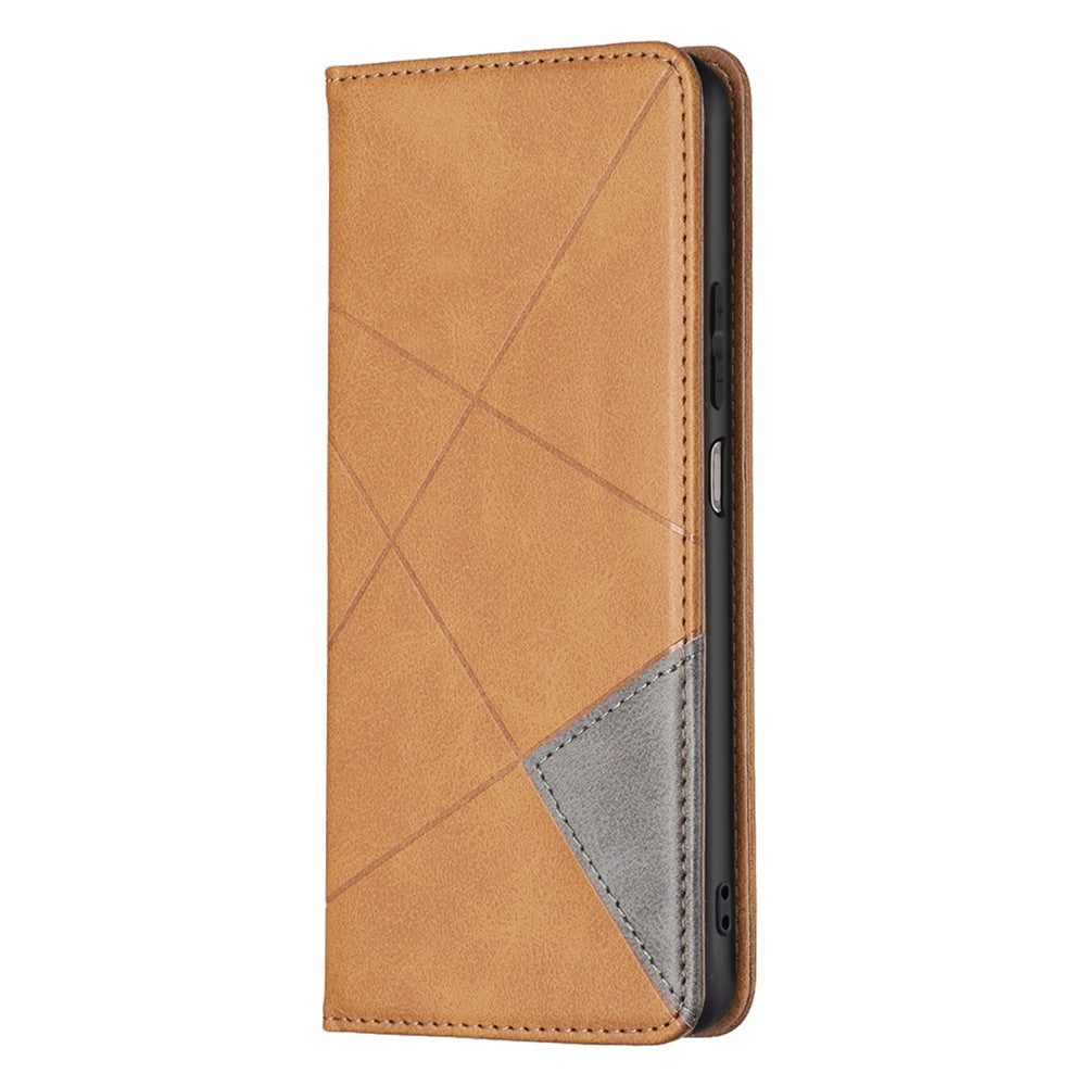 For Xiaomi Redmi Note 11 4G (Qualcomm) Imprinting Pattern Splicing Design Cover with Card Slots Drop-Proof Leather Cell Phone Shell