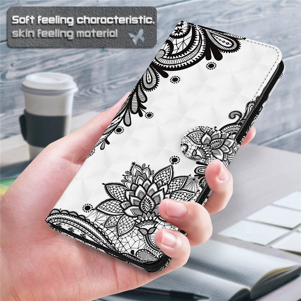 For Xiaomi Redmi Note 12 Pro 4G / 11 Pro 4G (MediaTek) / Note 11 Pro 5G (Qualcomm) Wallet Phone Case 3D Creative Pattern Printing PU Leather Wallet Stand Feature Flip Cover with Strap