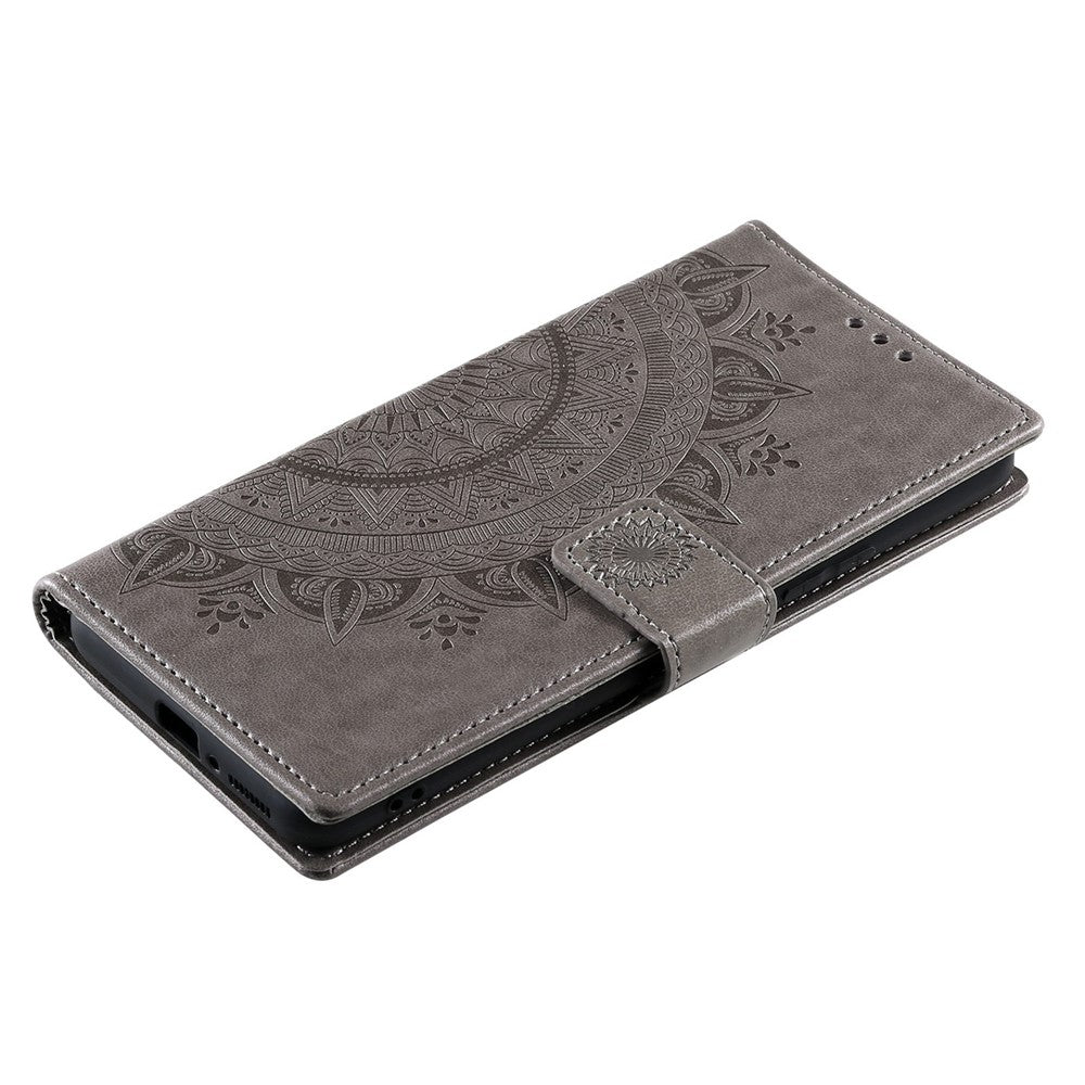 For Xiaomi Poco X4 Pro 5G Wallet Stand Design Imprinted Mandala Flower Fully Wrapped PU Leather Phone Flip Cover Phone Case