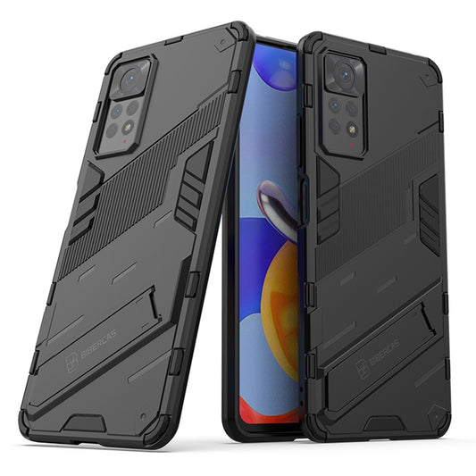 For Xiaomi Redmi Note 12 Pro 4G / 11 Pro 4G (MediaTek) / Note 11 Pro 5G (Qualcomm) Hard PC + Soft TPU Kickstand Phone Case