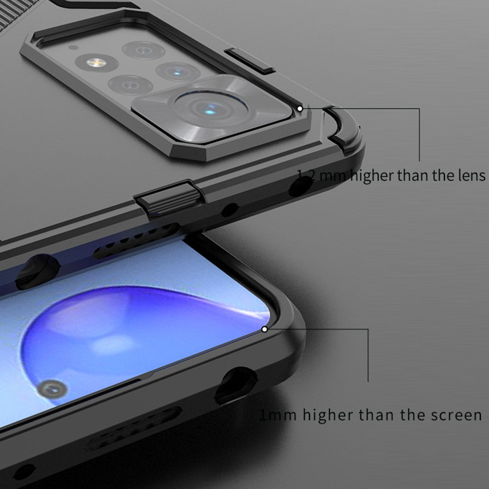 For Xiaomi Redmi Note 12 Pro 4G / 11 Pro 4G (MediaTek) / Note 11 Pro 5G (Qualcomm) Hard PC + Soft TPU Kickstand Phone Case