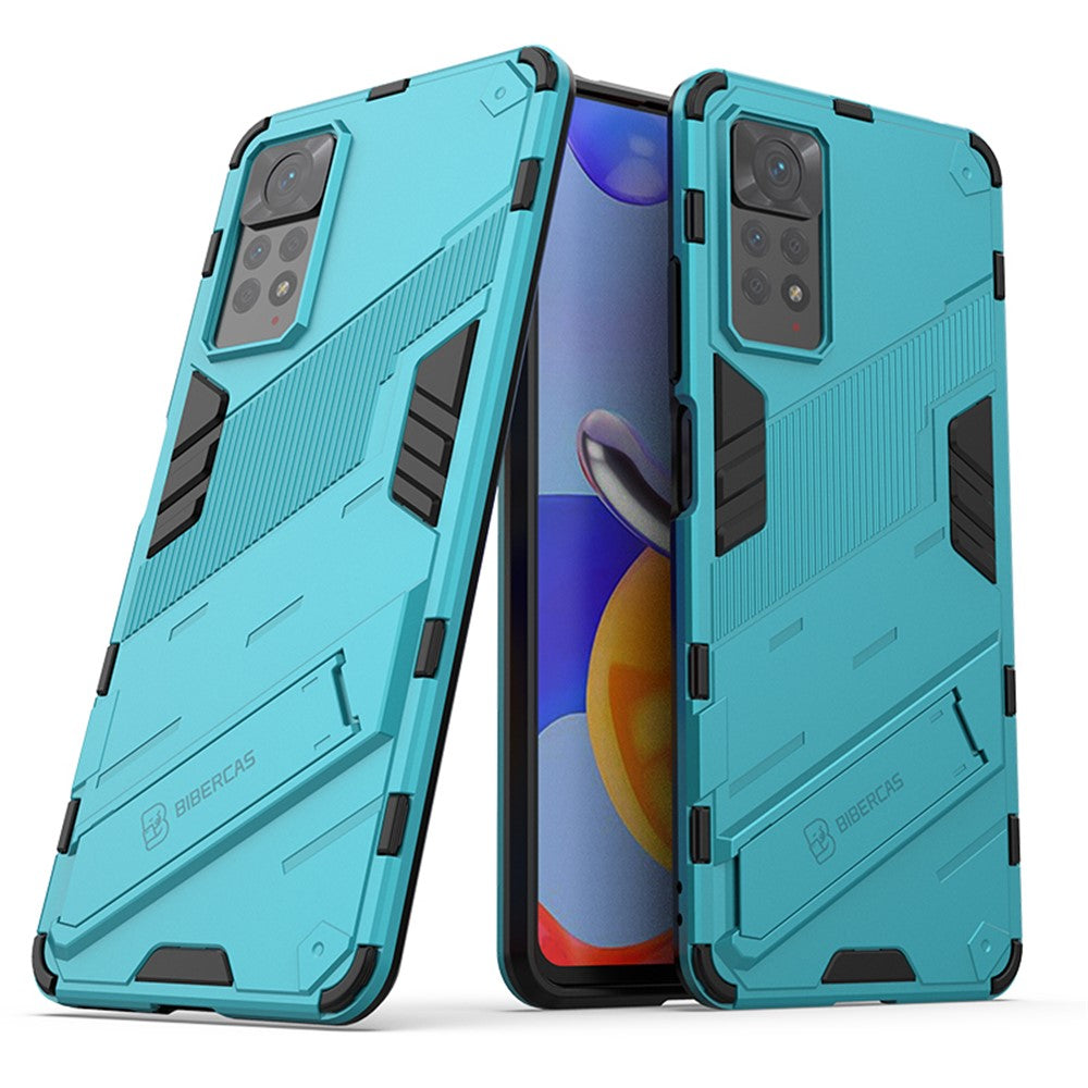 For Xiaomi Redmi Note 12 Pro 4G / 11 Pro 4G (MediaTek) / Note 11 Pro 5G (Qualcomm) Hard PC + Soft TPU Kickstand Phone Case