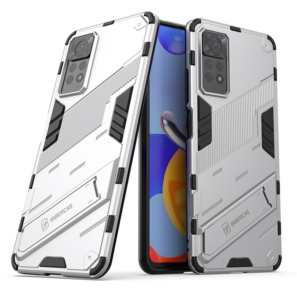 For Xiaomi Redmi Note 12 Pro 4G / 11 Pro 4G (MediaTek) / Note 11 Pro 5G (Qualcomm) Hard PC + Soft TPU Kickstand Phone Case