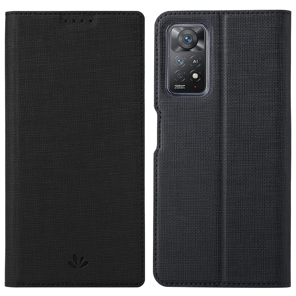VILI DMX Series for Xiaomi Redmi Note 12 Pro 4G / 11 Pro 4G (MediaTek) / Note 11 Pro 5G (Qualcomm) PU Leather Anti-drop Protection Stand Phone Case with Card Holder
