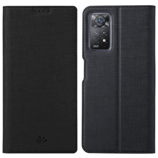 VILI DMX Series for Xiaomi Redmi Note 12 Pro 4G / 11 Pro 4G (MediaTek) / Note 11 Pro 5G (Qualcomm) PU Leather Anti-drop Protection Stand Phone Case with Card Holder