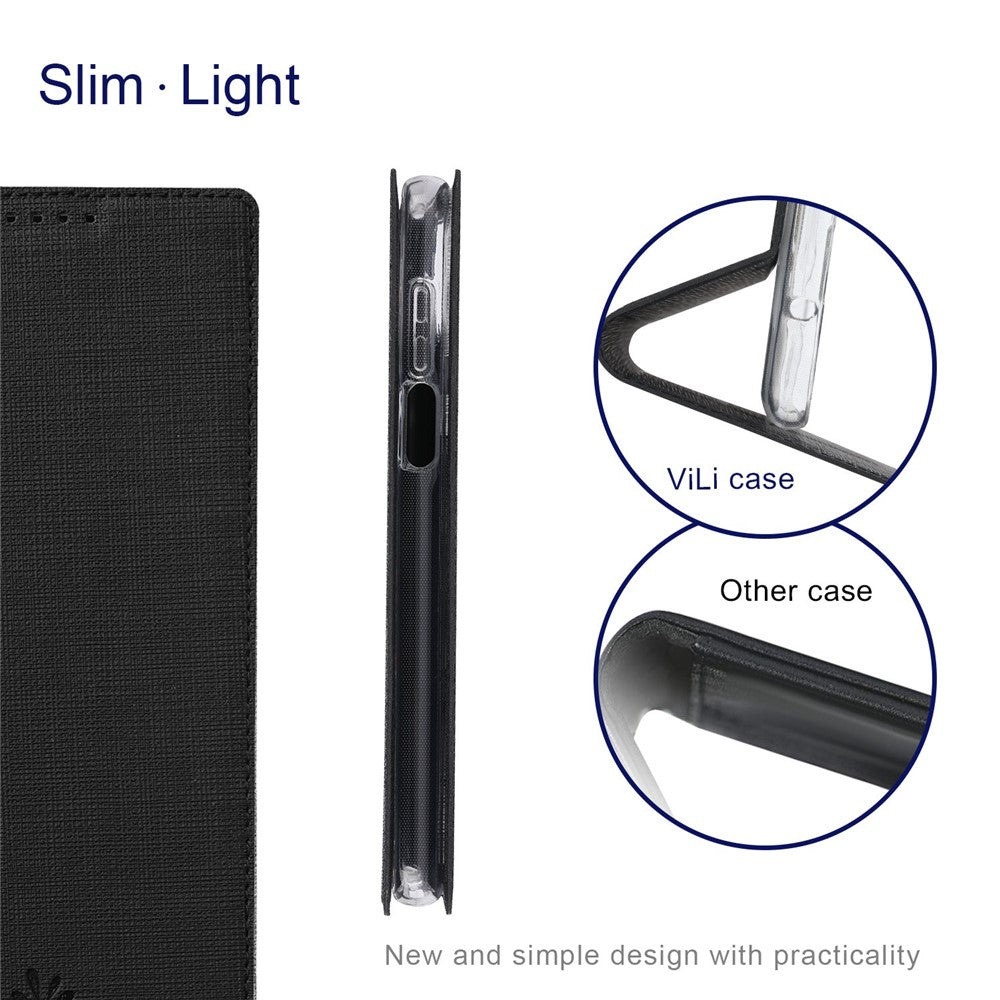 VILI DMX Series for Xiaomi Redmi Note 12 Pro 4G / 11 Pro 4G (MediaTek) / Note 11 Pro 5G (Qualcomm) PU Leather Anti-drop Protection Stand Phone Case with Card Holder