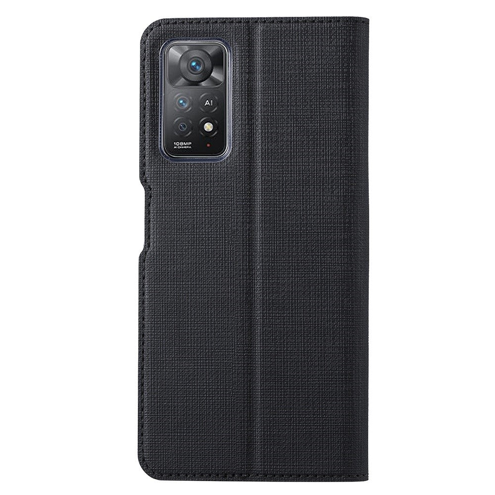 VILI DMX Series for Xiaomi Redmi Note 12 Pro 4G / 11 Pro 4G (MediaTek) / Note 11 Pro 5G (Qualcomm) PU Leather Anti-drop Protection Stand Phone Case with Card Holder