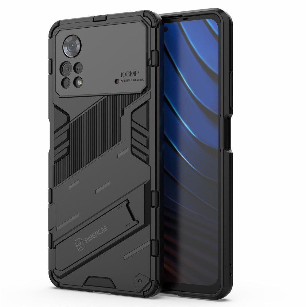For Xiaomi Poco X4 Pro 5G Double Layer Design TPU+PC Case Kickstand Heavy Duty Armor Cover