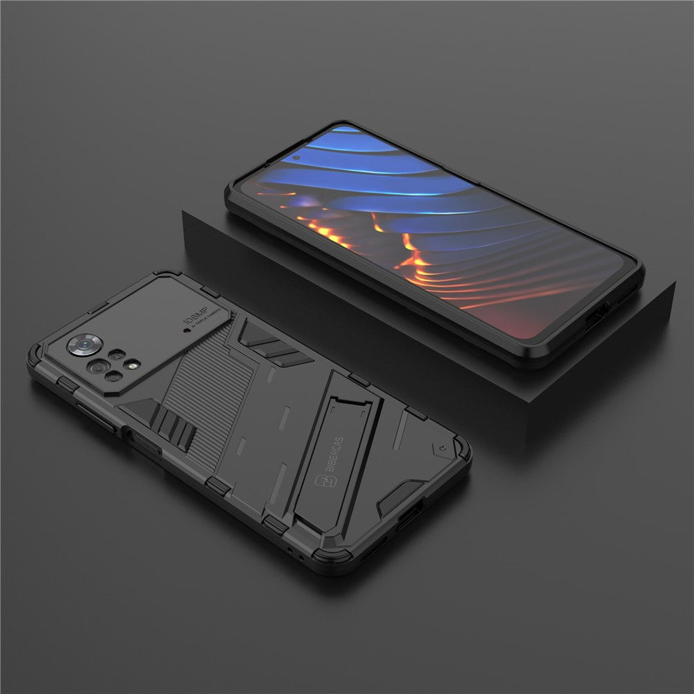 For Xiaomi Poco X4 Pro 5G Double Layer Design TPU+PC Case Kickstand Heavy Duty Armor Cover