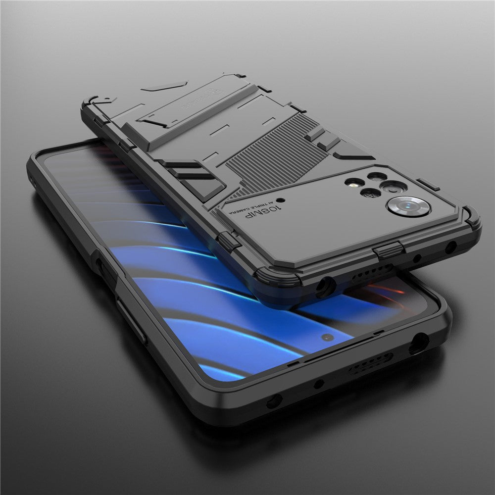 For Xiaomi Poco X4 Pro 5G Double Layer Design TPU+PC Case Kickstand Heavy Duty Armor Cover