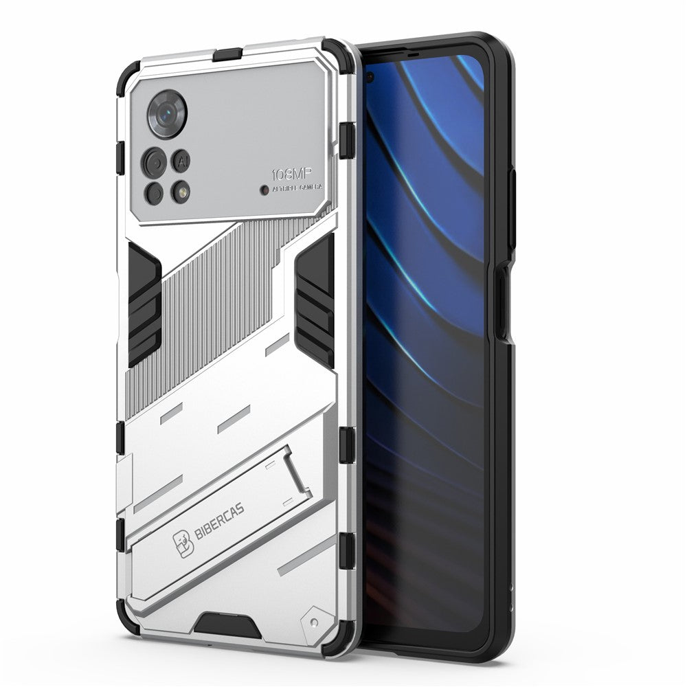 For Xiaomi Poco X4 Pro 5G Double Layer Design TPU+PC Case Kickstand Heavy Duty Armor Cover