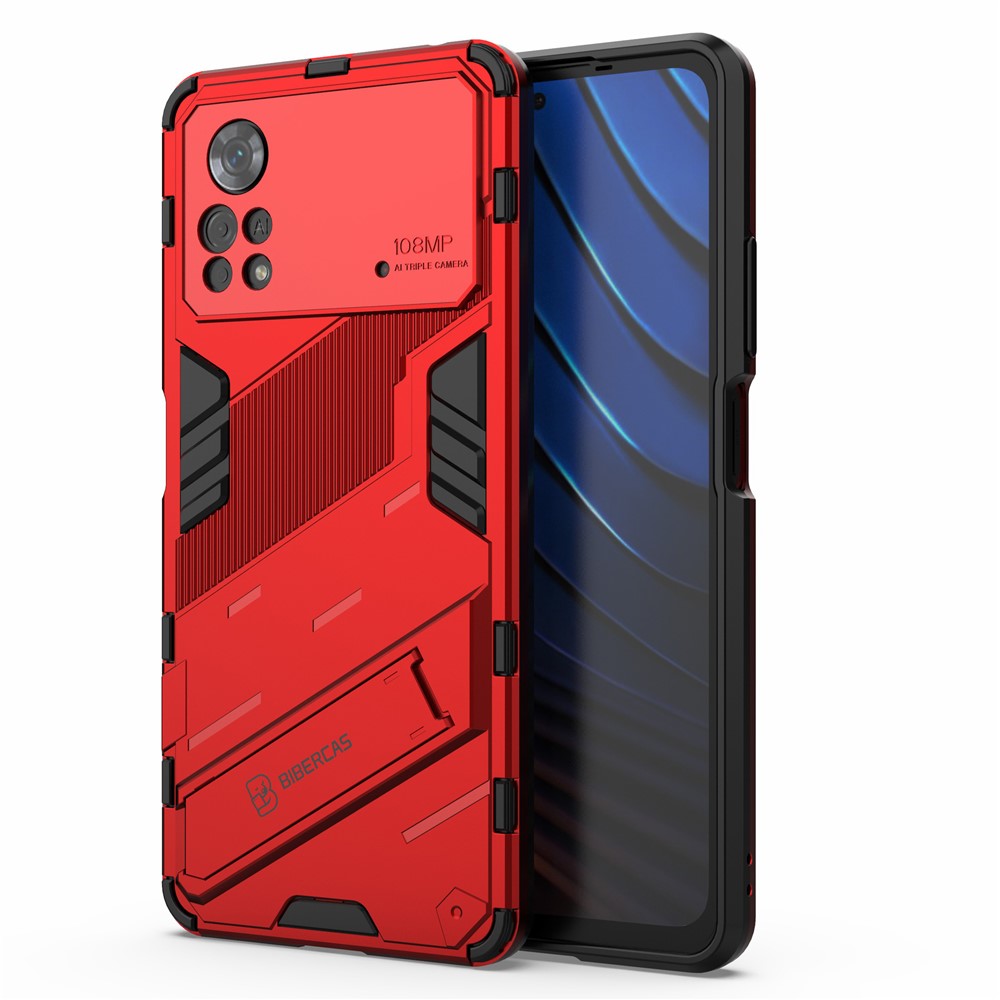 For Xiaomi Poco X4 Pro 5G Double Layer Design TPU+PC Case Kickstand Heavy Duty Armor Cover