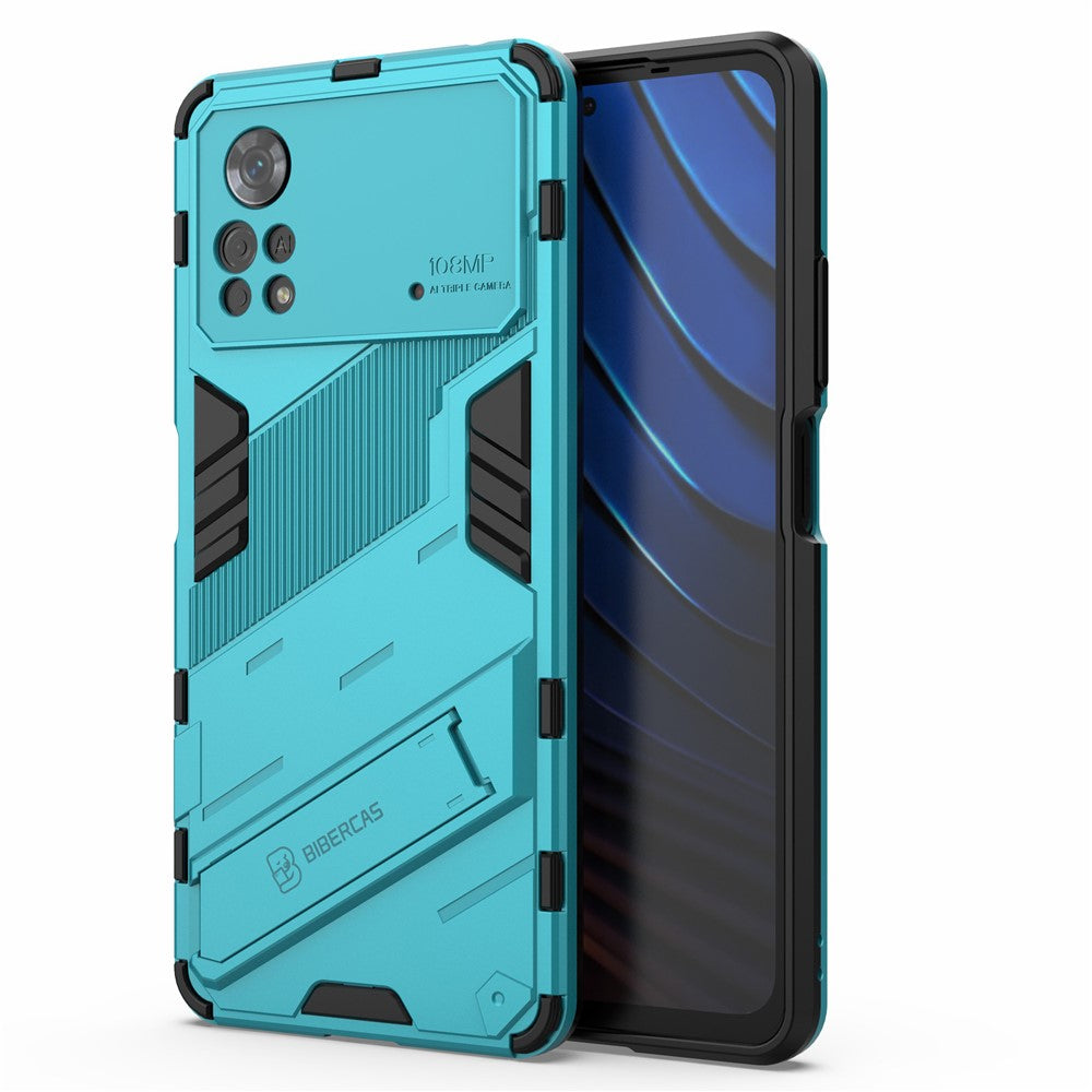 For Xiaomi Poco X4 Pro 5G Double Layer Design TPU+PC Case Kickstand Heavy Duty Armor Cover