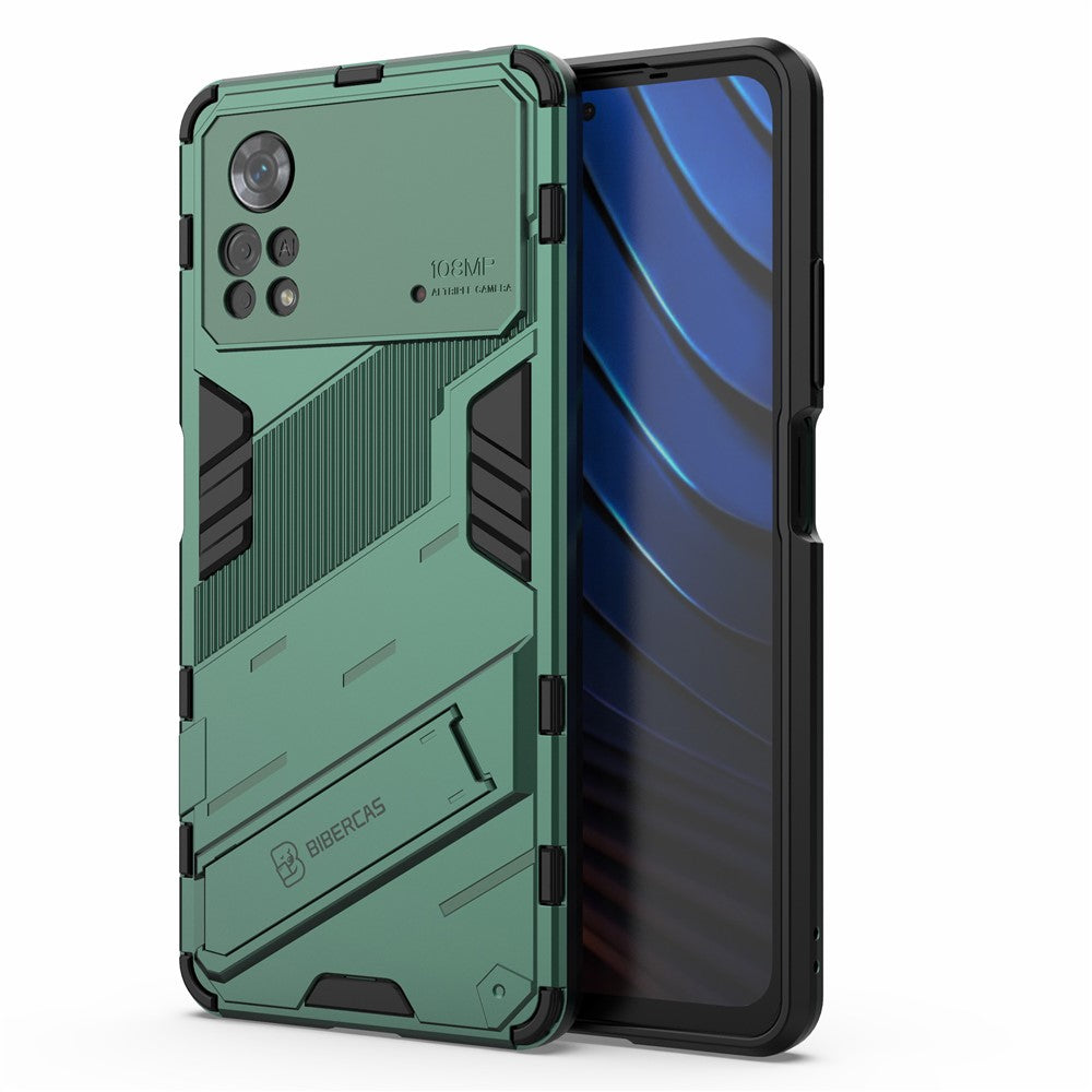 For Xiaomi Poco X4 Pro 5G Double Layer Design TPU+PC Case Kickstand Heavy Duty Armor Cover