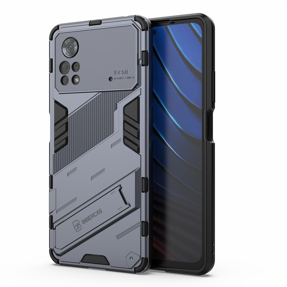 For Xiaomi Poco X4 Pro 5G Double Layer Design TPU+PC Case Kickstand Heavy Duty Armor Cover