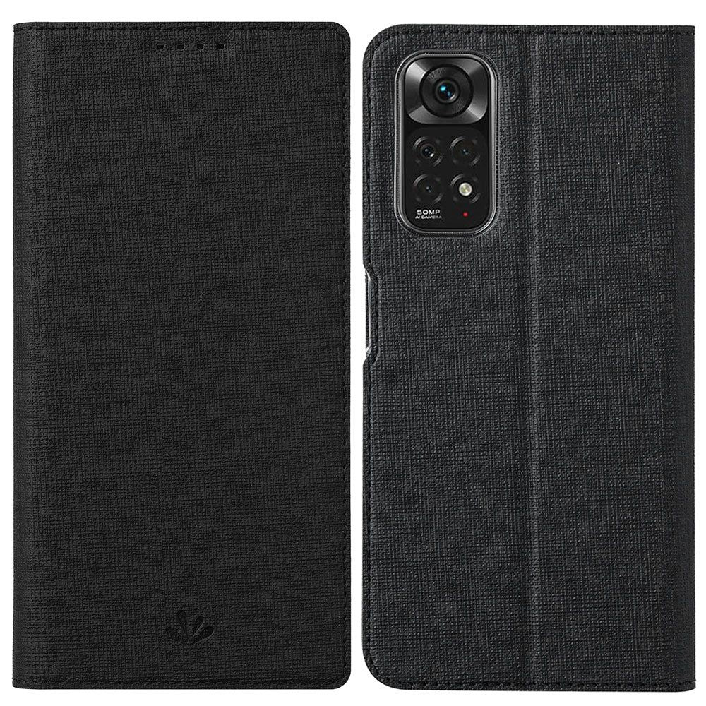 VILI DMX Series for Xiaomi Redmi Note 11 4G (Qualcomm)/Note 11S 4G Card Holder Anti-collision PU Leather Phone Case Stand Protective Cover