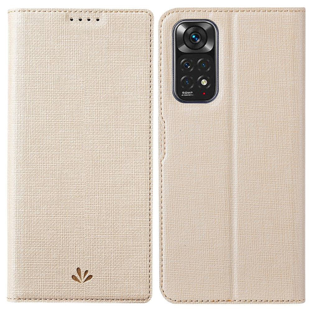 VILI DMX Series for Xiaomi Redmi Note 11 4G (Qualcomm)/Note 11S 4G Card Holder Anti-collision PU Leather Phone Case Stand Protective Cover