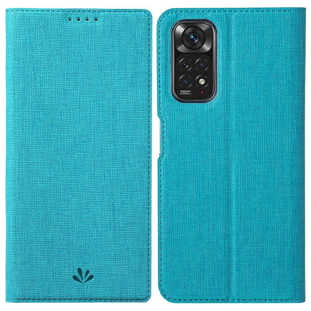 VILI DMX Series for Xiaomi Redmi Note 11 4G (Qualcomm)/Note 11S 4G Card Holder Anti-collision PU Leather Phone Case Stand Protective Cover