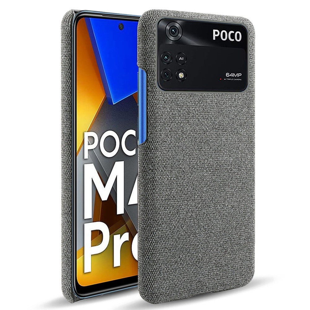 For Xiaomi Poco M4 Pro 4G Anti-dust Phone Shell Anti-scratch Hard PC+Cloth Phone Back Case