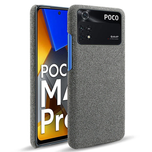 For Xiaomi Poco M4 Pro 4G Anti-dust Phone Shell Anti-scratch Hard PC+Cloth Phone Back Case