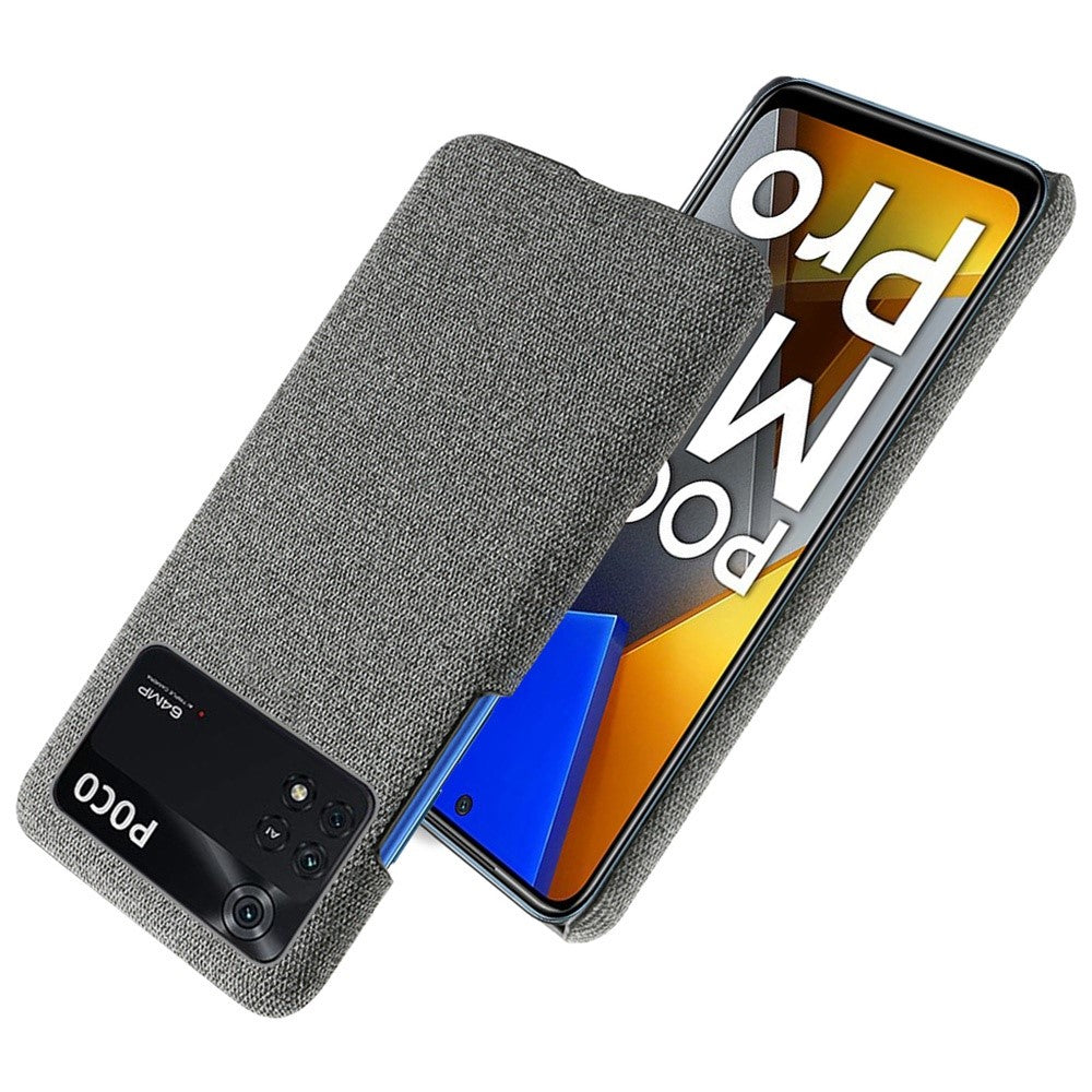 For Xiaomi Poco M4 Pro 4G Anti-dust Phone Shell Anti-scratch Hard PC+Cloth Phone Back Case