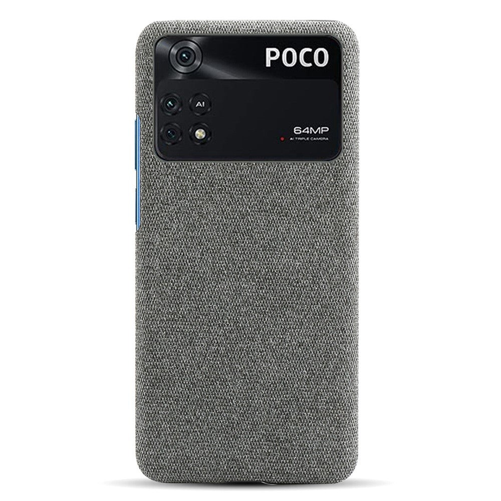 For Xiaomi Poco M4 Pro 4G Anti-dust Phone Shell Anti-scratch Hard PC+Cloth Phone Back Case