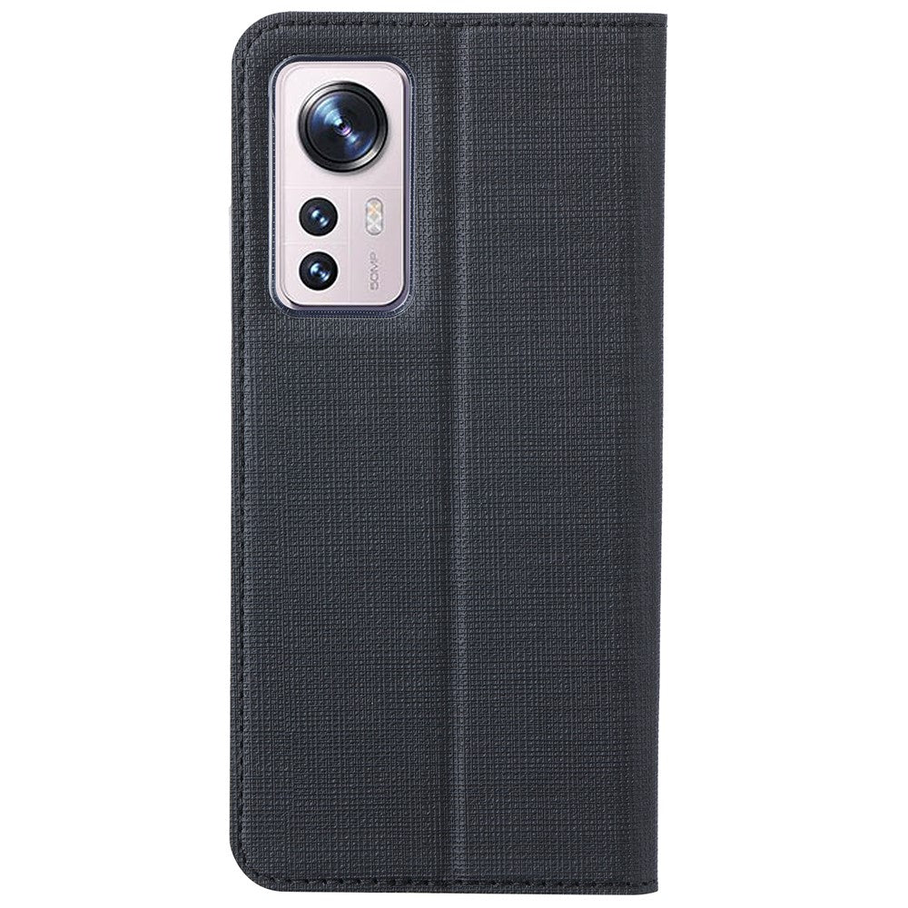 VILI DMX Series for Xiaomi 12 Pro 5G/12S Pro 5G/12 Pro (Dimensity) 5G PU Leather Folio Flip Phone Case with Card Holder Stand