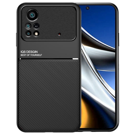 Xiaomi Poco X4 Pro 5G Handyhülle – Prägende PU-Lederhülle, sturzsichere TPU-Abdeckung mit integriertem magnetischem Metallblech