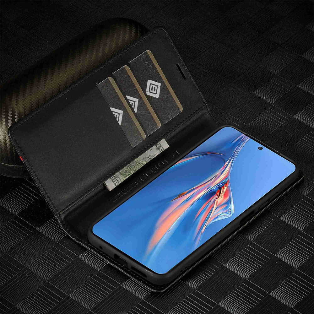 LC.IMEEKE Carbon Fiber Texture Book Style Leather Case for Xiaomi Redmi Note 12 Pro 4G / Note 11 Pro 4G (Mediatek) / Note 11 Pro 5G (Qualcomm), Magnetic Auto-absorbed Wallet Stand Phone Cover